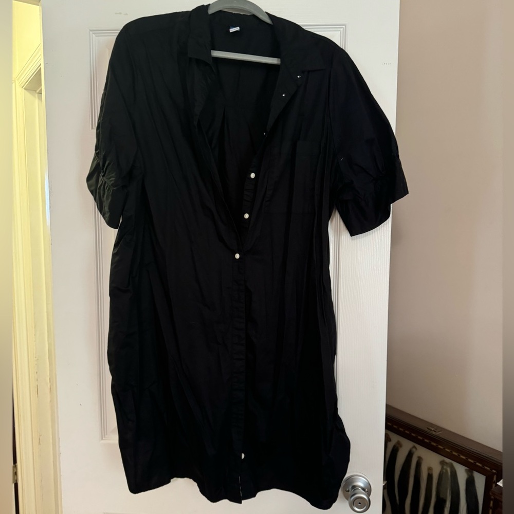 Button down shirt dress with cuffed puff sleeves from Old Navy size 2x